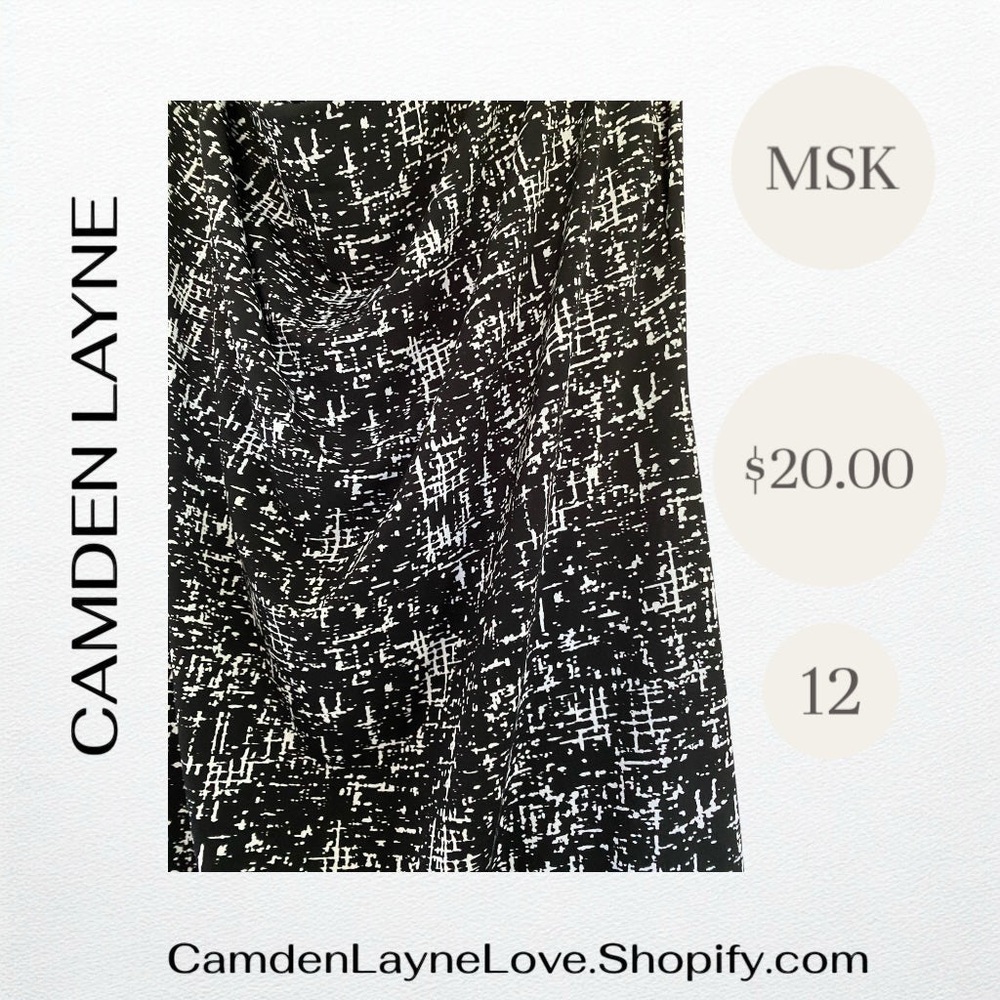 MSK Black and White Cowl Neck Sheath Dress - Picture 3 of 4